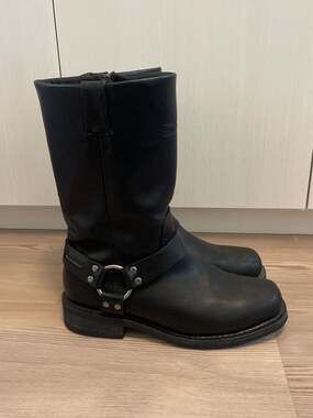 Harley-Davidson Men's Hustin Waterproof Leather Harness Riding Boots